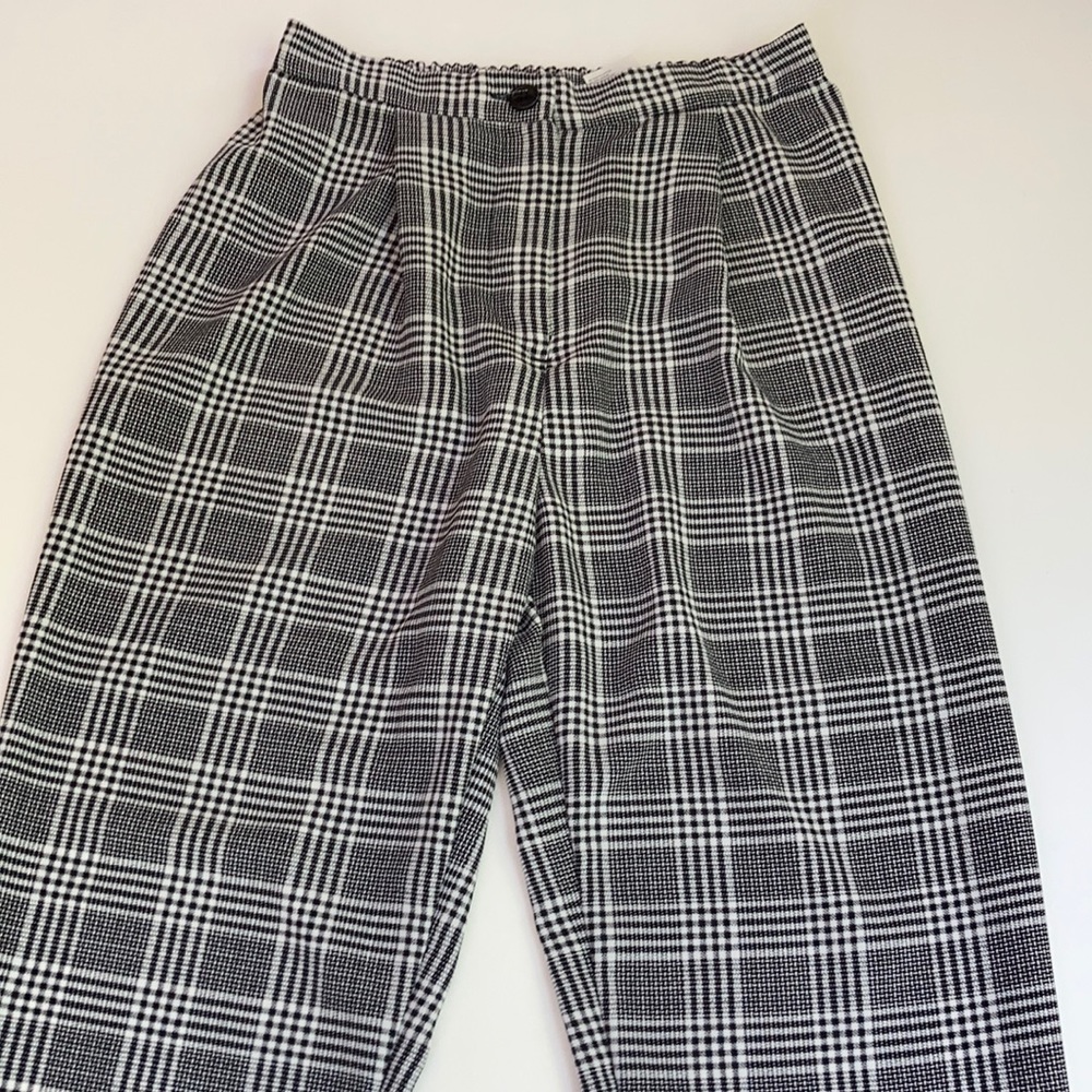 H&M high waisted plaid pants